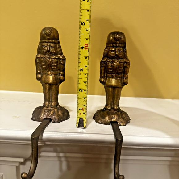 Vintage Bombay Company 2 Brass Nutcracker Stocking Holder Christmas Decor 1993 - Picture 8 of 13